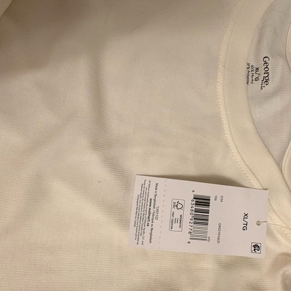 George Cream Ribbed Short Sleeve Tee - Picture 3 of 3